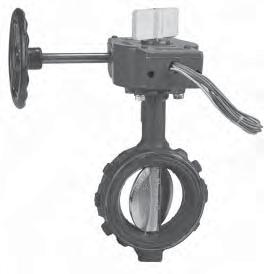250 PSI WWP UL/FM Butterfly Valves Fire Protection Valve Wafer or Lug Style Body Molded in Seat Accepts Internal Supervisory Switches Mates with C.I. Class 125/Steel Class 150 Flanges 250 PSI/17.