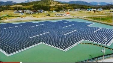 PV panels mounted on floating structures opens for solar energy without using farmlands ABB, Tesla, AES++ Industry partners Ciel &Terre (structure), Huawei