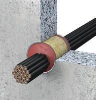 Easy retroactive installation of cables or pipes due to soft and elastic material characteristics.