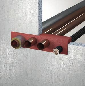 Through penetration firestop systems - Fire Protection Foam ZZ 360 Insulated metal pipe in solid wall or floor (C-AJ-5355) / Copper pipes up to 4 in.