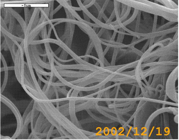 typical submicron nanofiber web