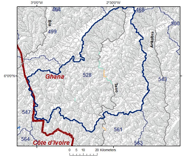 Theoretical Hydropower Potential of Rivers in Sub-Catchment #528 0 MW 8.1 MW 7.