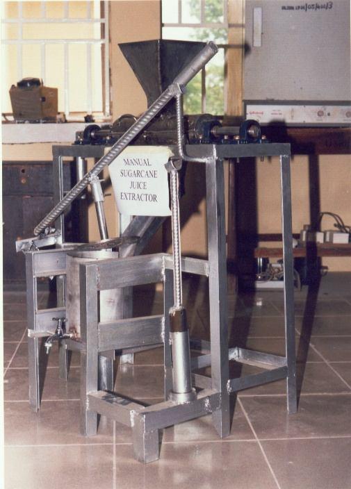 Fig. 2: Pictorial View of the Sugarcane Juice Extractor The output capacity was determined using expression presented in Eqn. 5. The output capacity ranges between 5.32 kg/hr and 12.75 kg/hr.