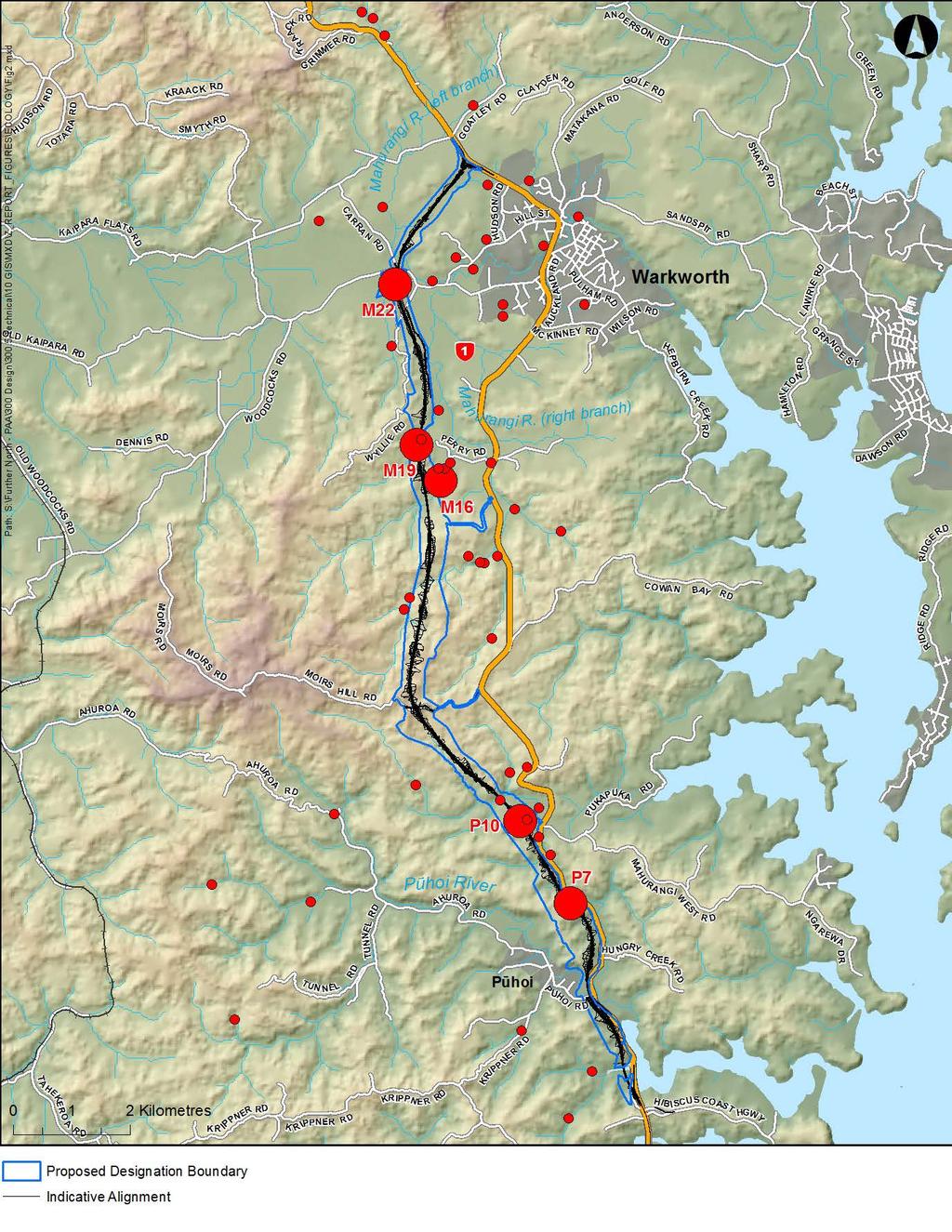 Figure 1: Map of representative streams and Freshwater Fish Database streams in the Pūhoi and