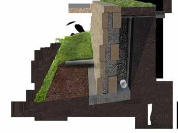 THE FINER DETAILS RETAINING WALL cross sections Keystone Capping Block Granular material for drainage 300mm Optional 1:8 wall set back with Fabric filter or dish