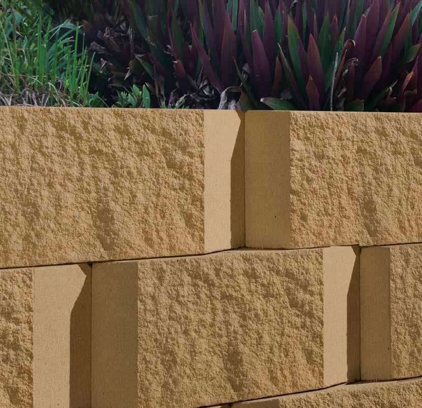 RETAINING WALLS / NTH QLD MORETON accentuate your outdoor area Moreton Retaining Wall Blocks offer you a wealth of naturally inspired colours, as well as the design fexibility to combine different