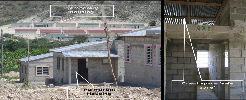 Figure 10: Successful reconstruction of damaged housing in Jimaní - including hazard design (Source: Doberstein & Stager, in press) Disaster management in the Dominican Republic is well organised and