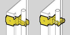Attaches conduit to most metal studs. BG Series features Guide-Rite design. BP Series feature push-type design.