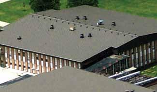 FLAT ROOF Winchester High School: Existing Roof BUR (asphalt) NuRoof Winchester High School: Installing NuRoof onto the already existing BUR roof