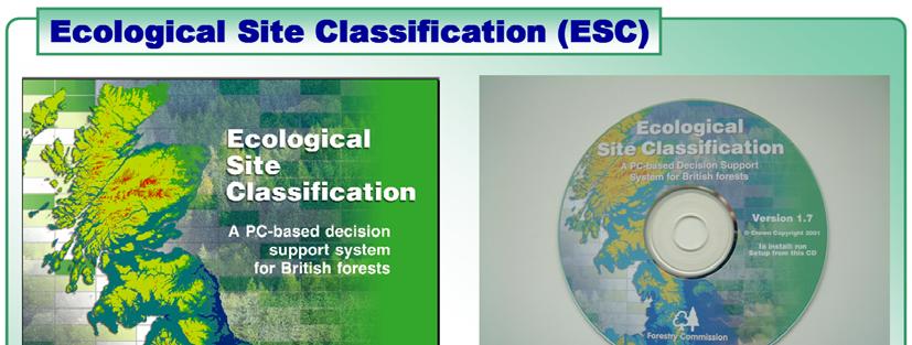 Ecological Site Classification - ESC ESC knowledge-based tree species suitability
