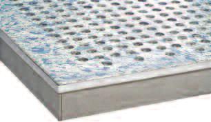 rubber The Alucast grating (AF6) is available rough or epoxy painted. Dimensions Standard size : 600 mm.