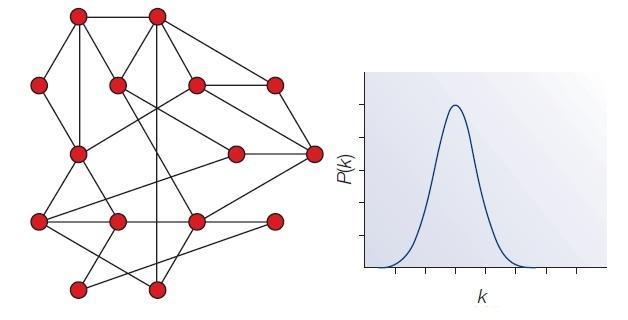 distributions Poisson P( k) Random networks ~ k λ λ k!