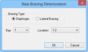 Doubleclick the Bracing Deterioration label in the BWS tree and create a new deterioration