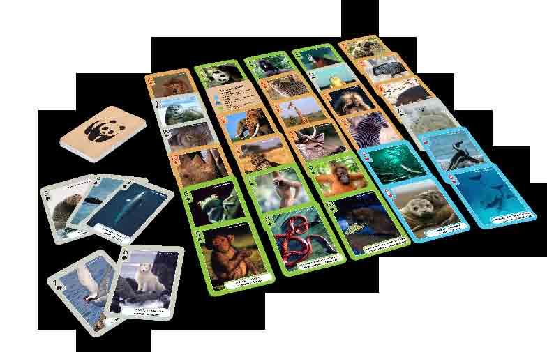 WWF GAMES & PUZZLES Endangered Species Playing Cards This card pack features 53 species and