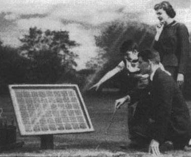 The first modern PV device 1954: first solar panel, manufactured by