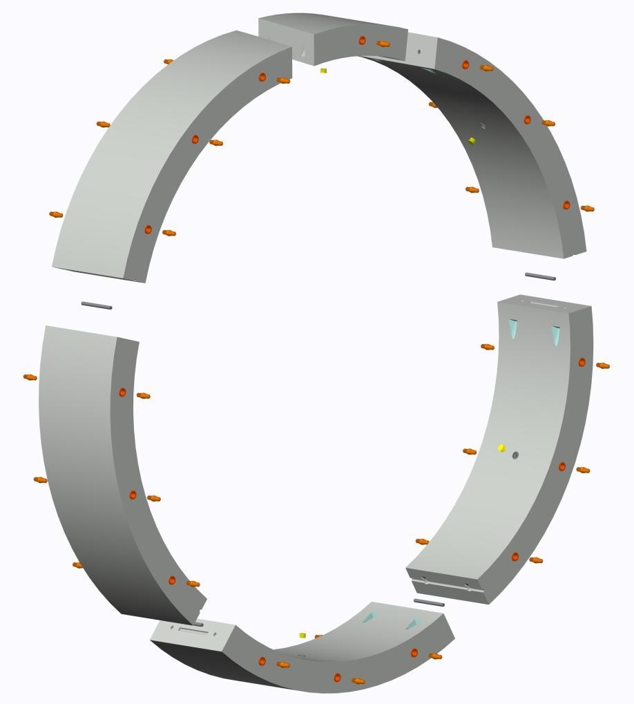 Final Segmental Lining 5+1 universal segmented lining 6 feet ring average length 18 inches thick Sixteen different positions to