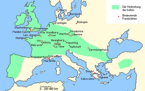Celts I Diffusion of the Celts and the most important habitats: The Romans called them celtae