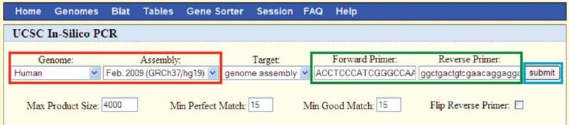 The following section describes how to perform in silico verification. E-1. Go to the UCSC Genome Bioinformatics website home page (http://genome.ucsc. edu/).