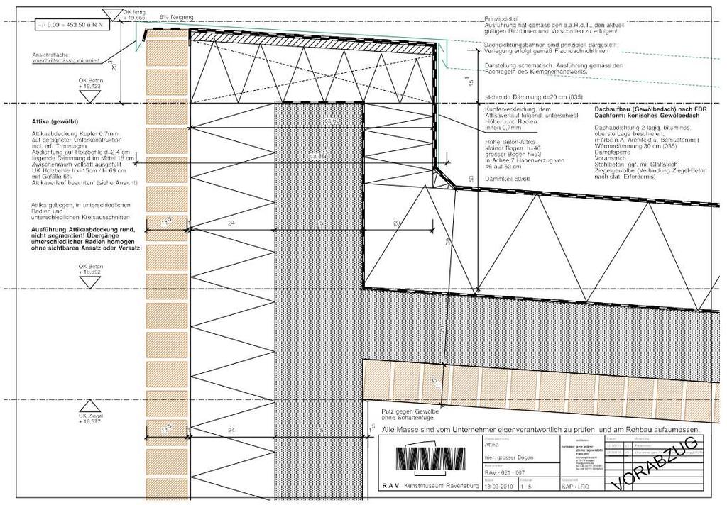 Building envelope: Vaulted roof Vaulted roof 30 cm