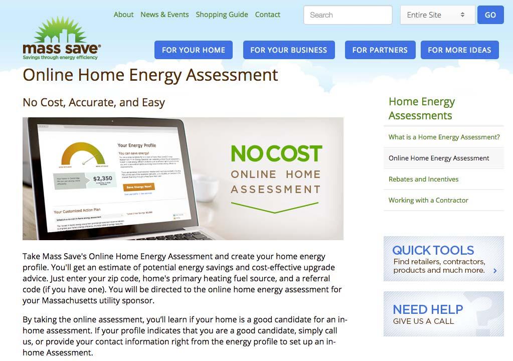 Home Energy Assessment Tool Customer friendly entry into offerings Lead generation for HEA