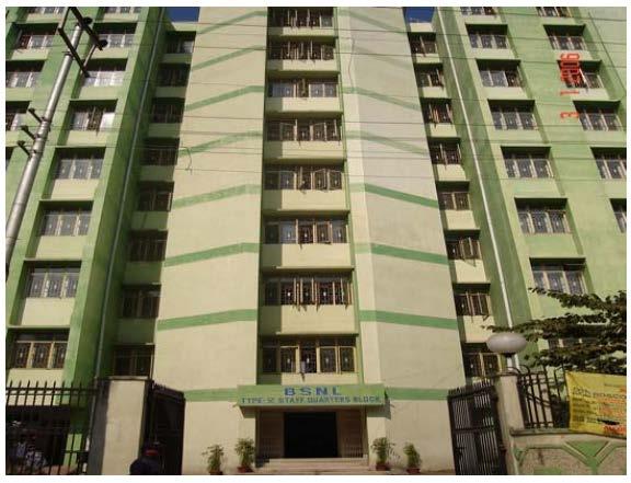 Study-1: G+8 storey RCC BSNL building in Guwahati (Borsaikia, Dutta, Deb 2011) 2 triaxial force balance in ground and top floor, 4 uniaxial accelerometers in 1 st, 3 rd, 7 th and top in shorter