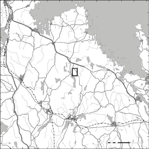 Skutskär 76 Gräsö Forsmark Finnsjön E4 Östhammar Örbyhus Österbybruk Gimo (km) 0 15 Figure 5-4. The locations of the Finnsjön and Forsmark sites. Reproduced from Figure 2-3 of /SKB 1999a/.