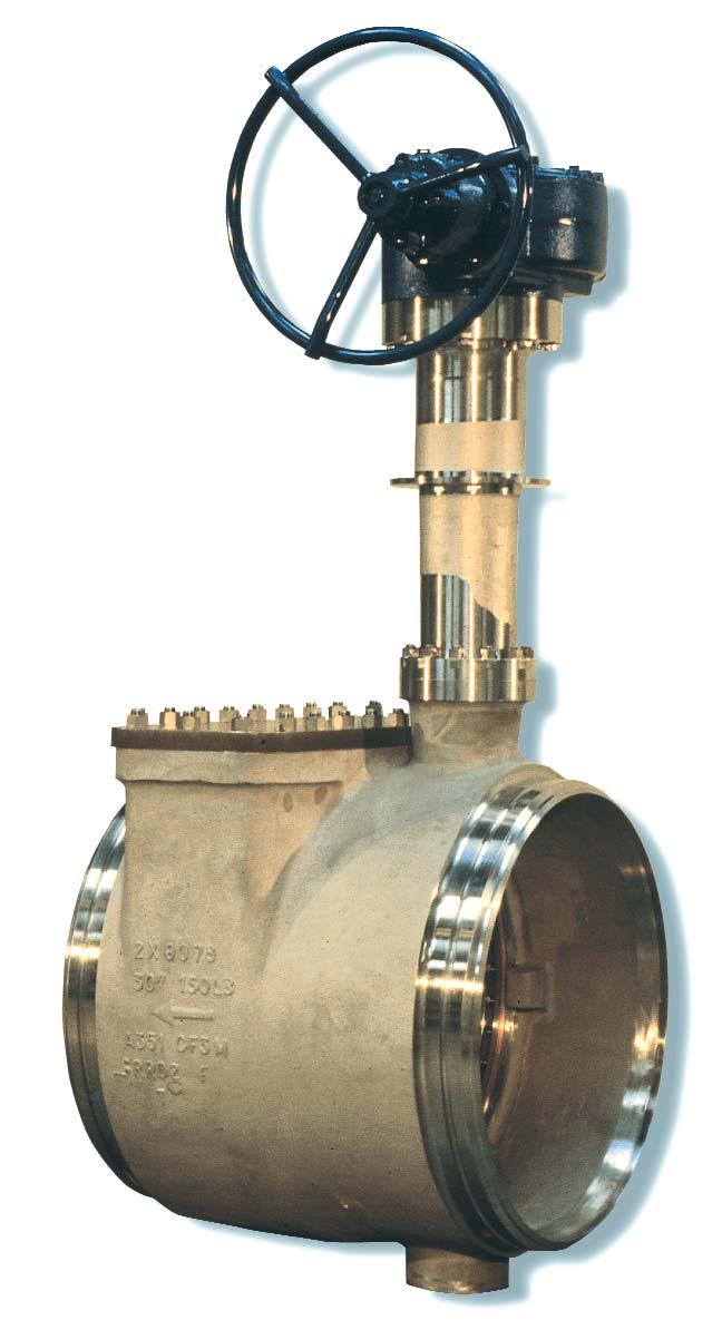 Butt weld end valves DN 150-1050 NPS 6-42 Class 150-300 Down to -252 C (-420 F) Available versions for : Liquefied Hydrogen Liquefied Oxygen Liquefied Helium, reduced thermal losses Flow control