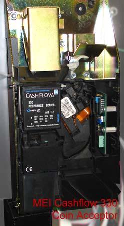 NOTE: The System 500-E through System 600-EF have used the Mars (MEI) Cashflow 330 Electronic Coin Acceptor for many years.