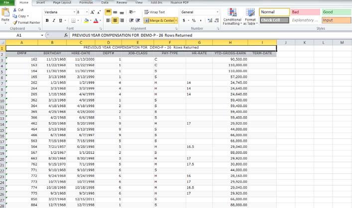 Enhanced Report Generator Display Exported to Excel Display Copy and paste your data into the Dealership