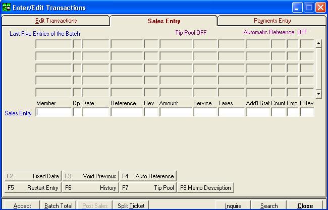User Guide ClubConnect Accounts Receivable Sales Transactions ClubConnect Accounts Receivable allows you to enter transactions manually as batches.