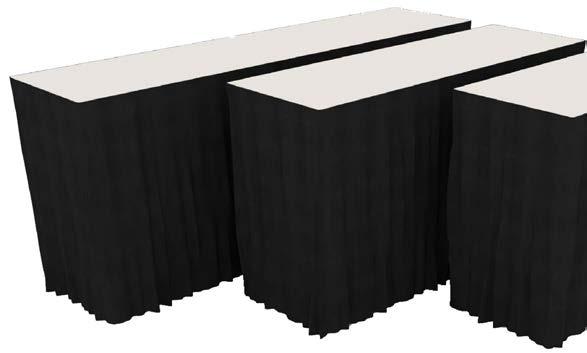 Red Blue Gold Green Burgundy Plum White Grey Black Unskirted Tables & Counters 4 w x 2 d x 30 h