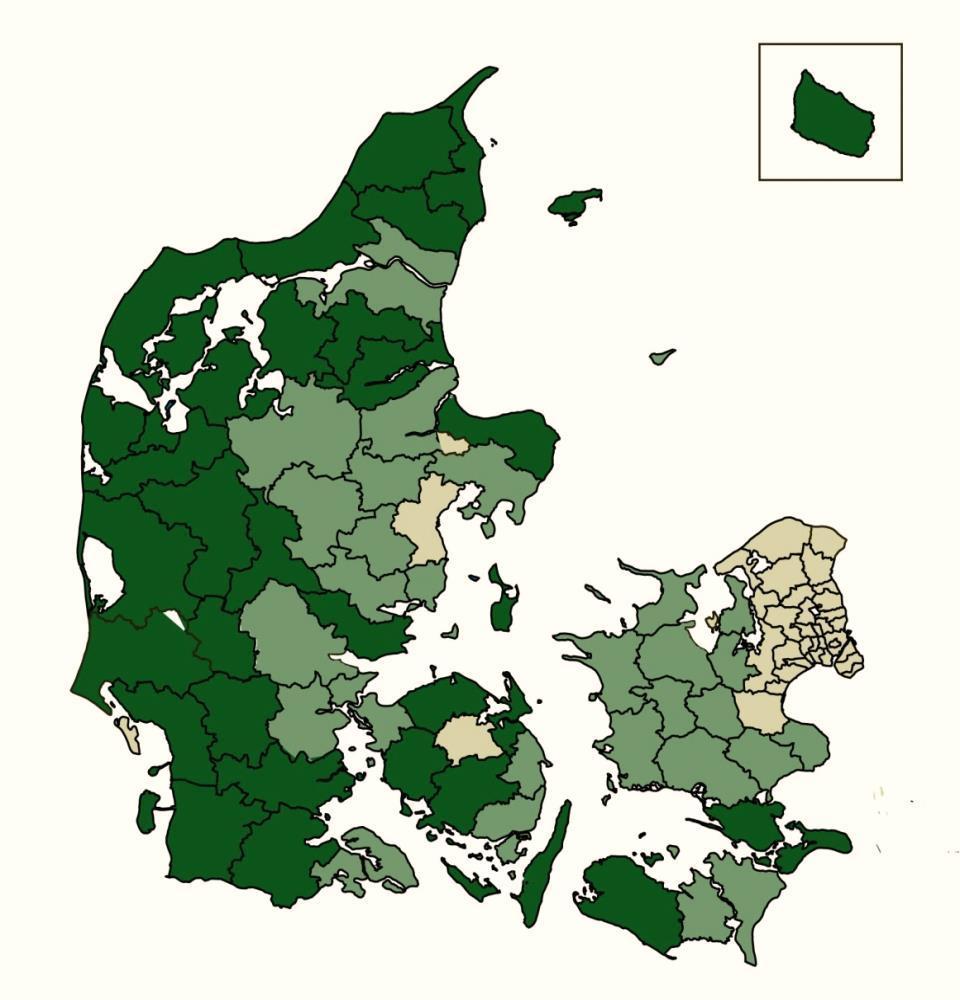 The Danish food cluster's share