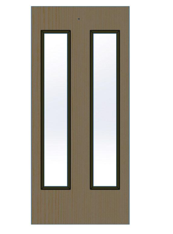 UL Large Door Light Frame Installation Requirements For 20 and 45 Minute Hollow Metal and Wood Doors (see pages 6,7, and 9) 34 The maximum visible glass area allowed is 34 wide x 84 high or 2856 sq.