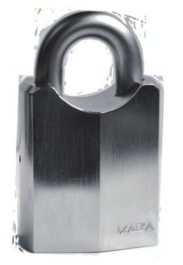 Kaba Padlock Range Special: K18* Kaba 18 * > Suitable for heavy-duty applications > Hardened steel shackle and cylinder guard > Stainless steel padlock body electropolished > Tungsten carbide