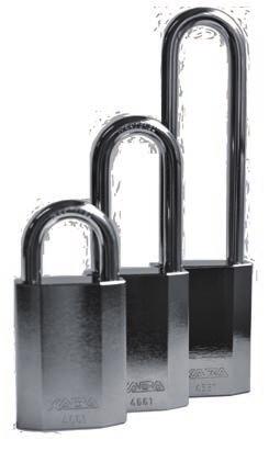 hardened shackle - 2 (CEN 2) stainless steel shackle > Uses a snowman cylinder > Double locking hardened