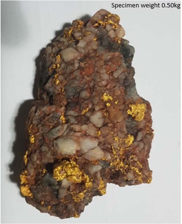trenching/pitting (<2m depth) Gold hosted in quartz