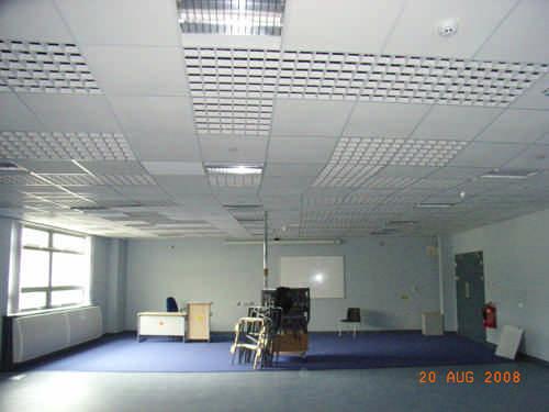 Using standard brackets one can accommodate 12 Tube ice per m2 (12 TubeICE per 10 ft2). TubeICE Beams within the false ceiling area Pendle Vale School, Lancs.