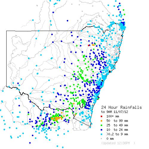 Water forecasts National flood forecasting and warning service NSW network automated monitoring