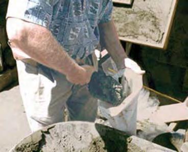 GROUTING TECHNIQUES 1. Fill grout bag using a trowel. 2.