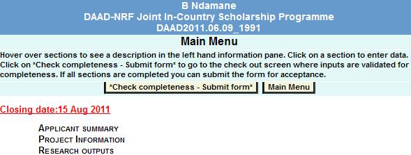 NRF-DAAD HOW TO APPLY Go here: http://phoenweb.nrf.ac.
