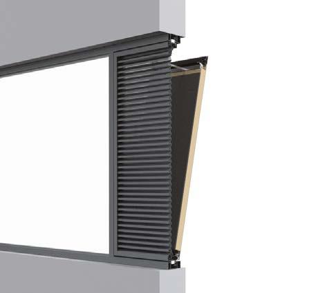 From outside, the DucoGrille NightVent is shielded by a window grille with perforated slats that keep out insects.