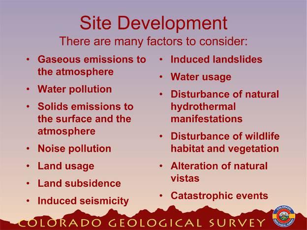 Some of the Many Factors to be Considered in Any Major Development In any development project economic, regulatory, environmental, safety, engineering, and other factors are included in the design