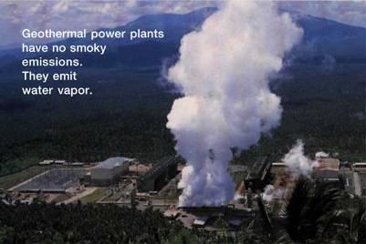 (A) With a binary cycle, aircooled geothermal power plant there are no air emissions -- not even water vapor.