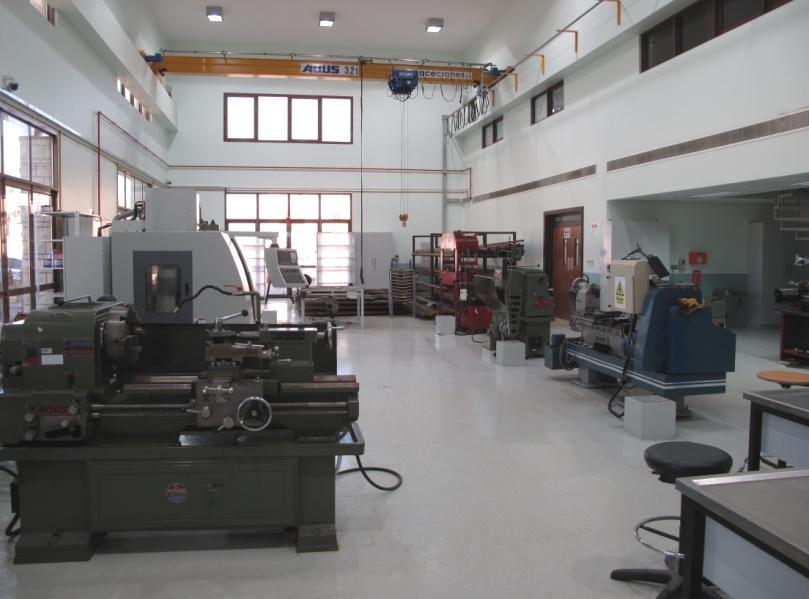Hydraulic Press. Drilling machine (vertical). MIG Welding machine.