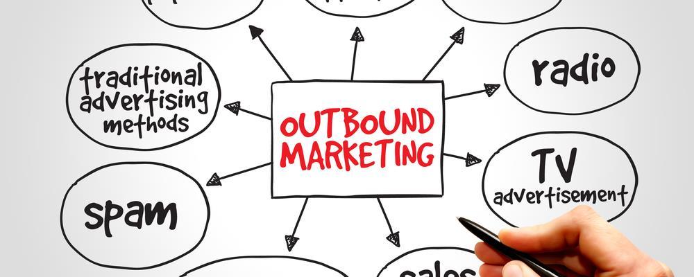 Outbound Marketing Outbound marketing is interruption marketing, going out and trying to find people it can convince to come visit their business and sell something.
