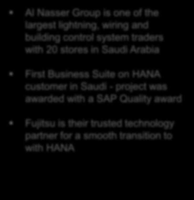 traders with 20 stores in Saudi Arabia First Business Suite on HANA customer in Saudi