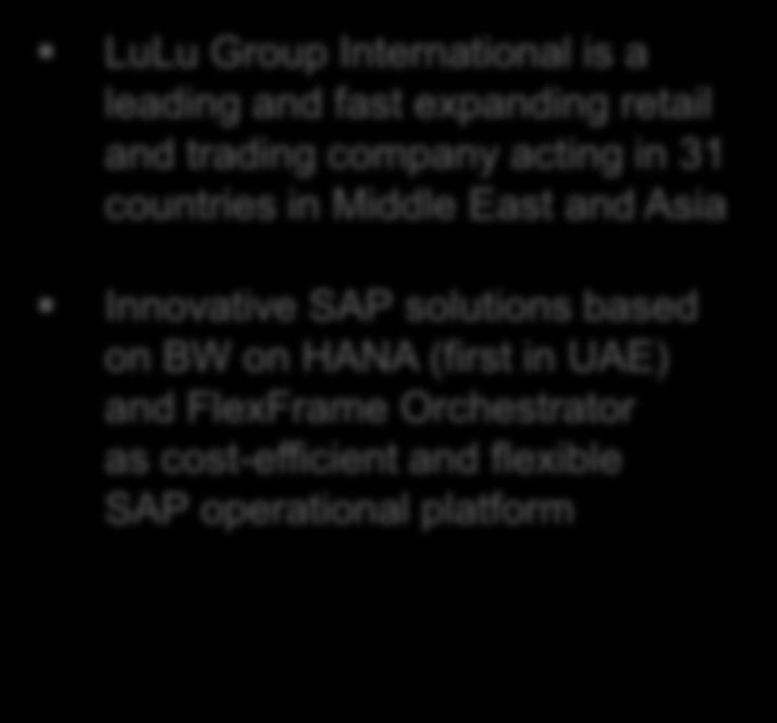 Consolidation of their complex business application landscape on SAP HANA and efficient operation on PRIMEFLEX for