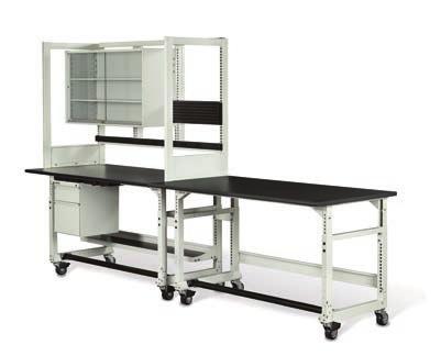Systems (up to 72" wide) may be configured with heavy-duty casters for service access by
