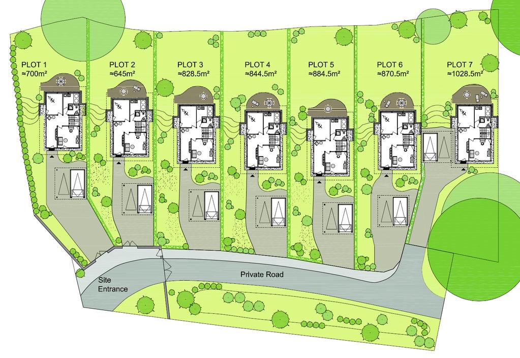 < open > The plot sizes indicated include for shared ownership
