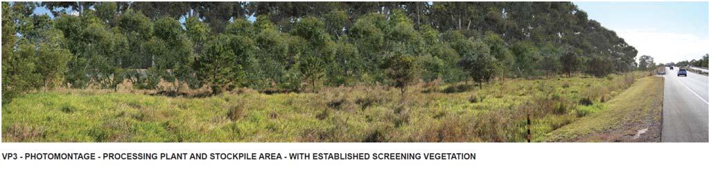 Photo montages provided by the applicant demonstrate the impact of the proposed vegetation.